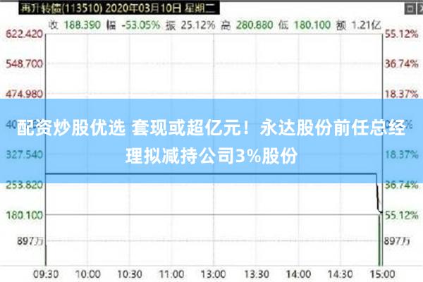 配资炒股优选 套现或超亿元！永达股份前任总经理拟减持公司3%股份