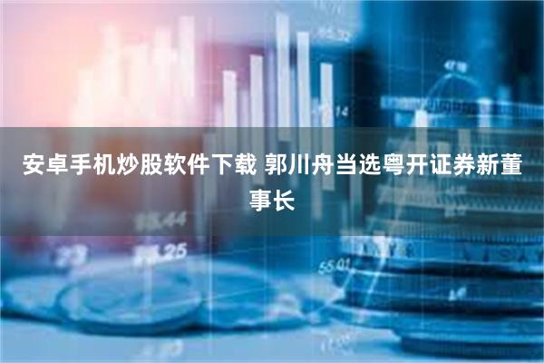 安卓手机炒股软件下载 郭川舟当选粤开证券新董事长